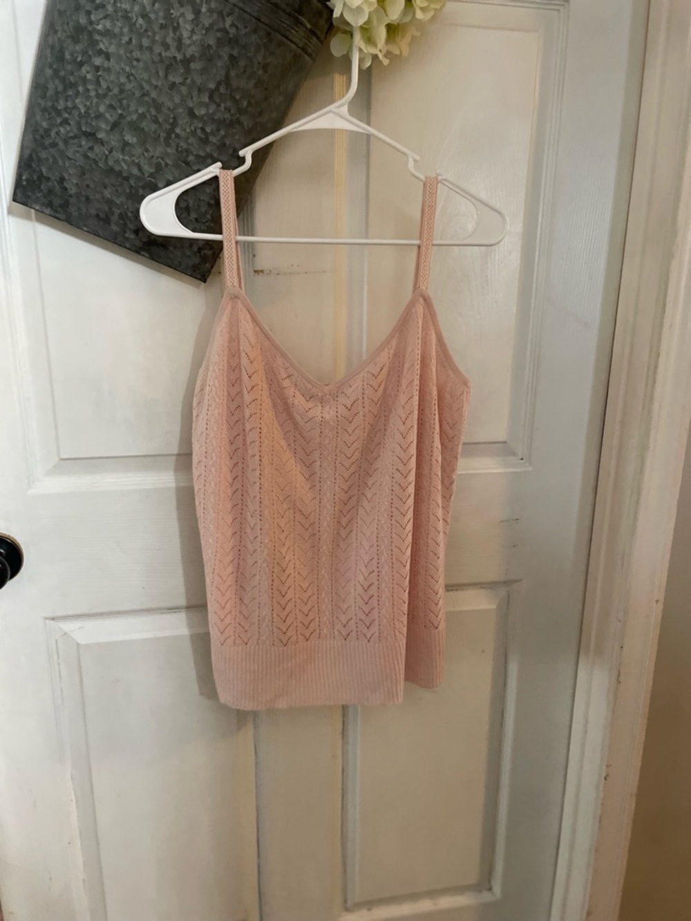 Ann Taylor Soft Blush Knit V-Neck Camisole